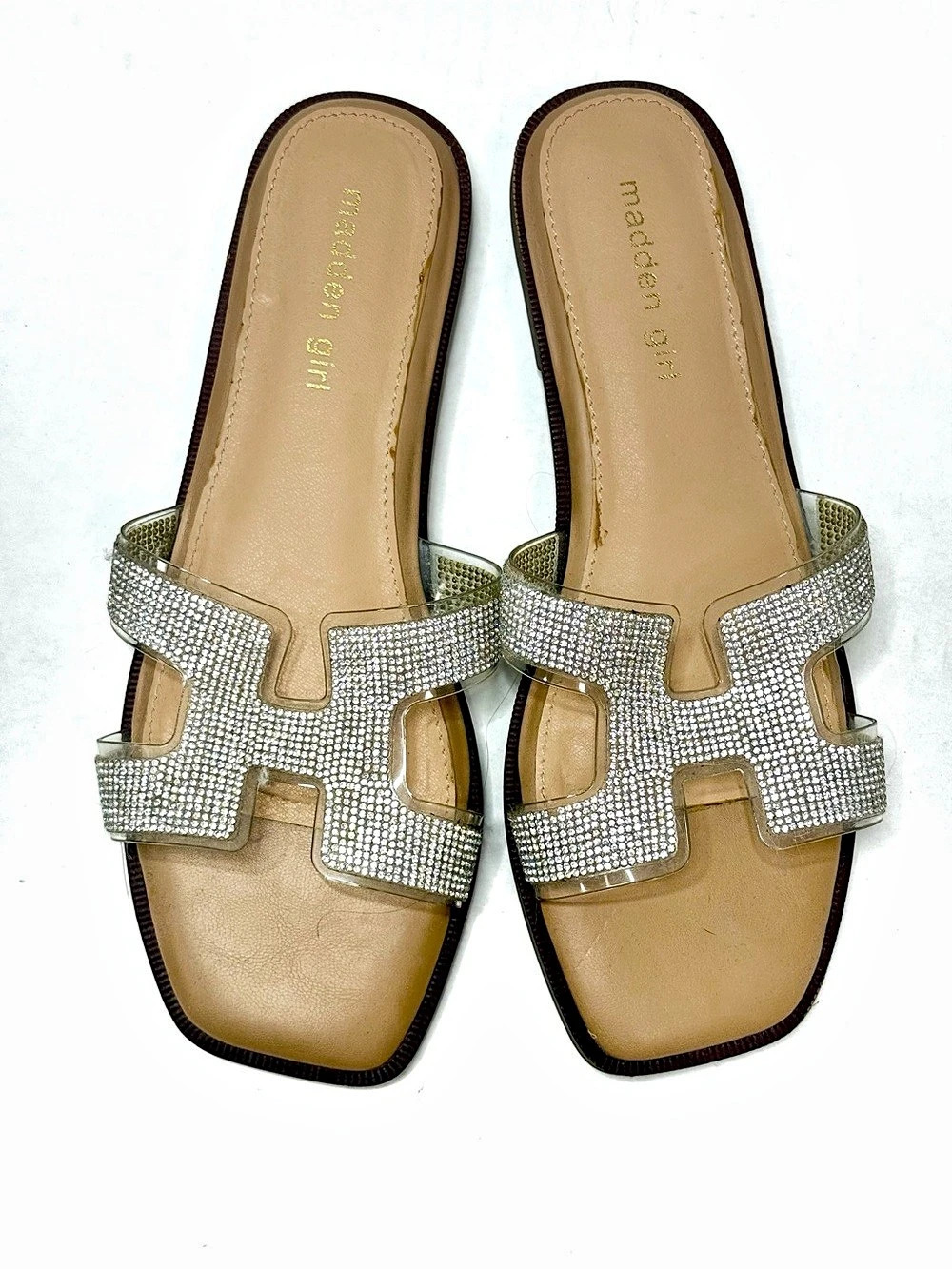 Madden Girl Silver Rhinestone Hailey R  Sandals